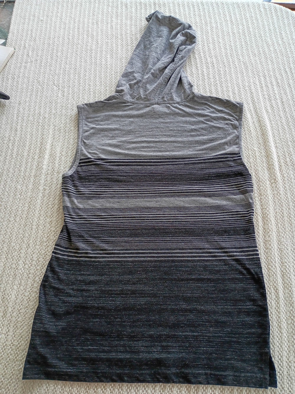 Univibe Gray Striped Sleeveless Tank Top - Picture 2 of 3